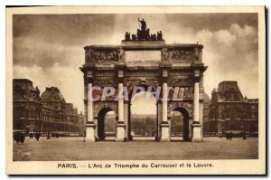 Postcard Old Paris the Carrousel Arc de Triomphe and the Louvre Margarine Axa