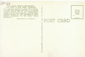 America Postcard - The Atomic Energy Commissions - Tennessee - Ref TZ6957