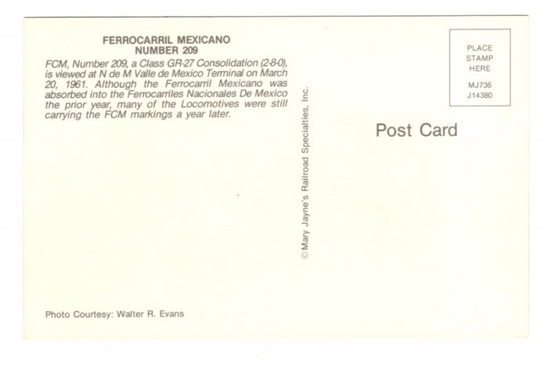 Railway Train, N de M Valle de Mexico Terminal