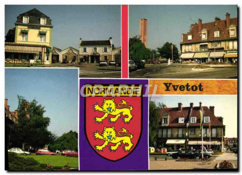 Modern Postcard Yvetot Views Various Lion