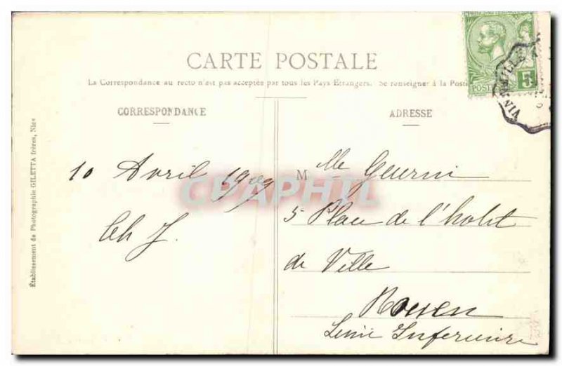 Old Postcard Monaco The Rock and the City