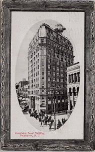 Vancouver BC Dominion Trust Building PNC Glosso Oval c1914 Postcard H27