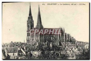 Old Postcard Chartres Cathedral The south coast