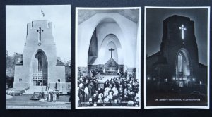 Sussex 3 x ST. LEONARDS ON SEA Parish Church - Old RP Postcard