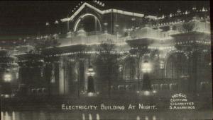 1904 St. Louis Lewis & Clark Expo Mogul Egyptian Cigarettes Night View PC