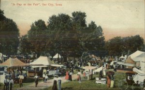 Sac City IA Day at the Fair c1910 Postcard