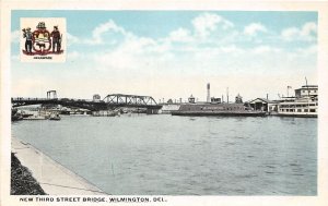 J57/ Wilmington Delaware Postcard c1910 New Third Street Bridge 323