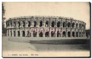 Old Postcard Nimes Les Arenes