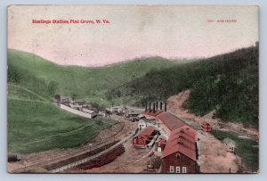 J87/ Pine Grove West Virginia Postcard c1910 Hastings Station River 961
