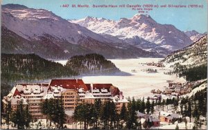 Switzerland St Moritz Suvretta Haus mit Kampfer Vintage Postcard C202