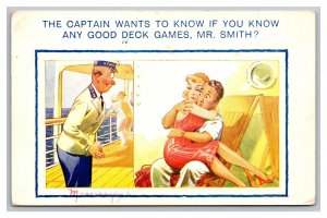The Captain Wants To Know If You Know Any Good Deck Games Comic Postcard