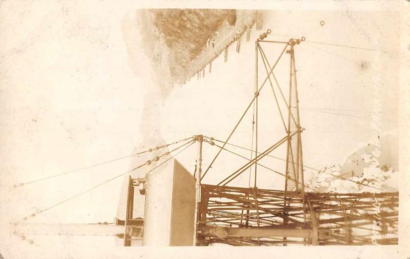 Panama Canal View from Ships Mast Scenic View Real Photo Antique Postcard J66611