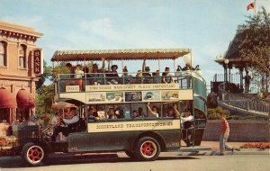 Anaheim California Disneyland Omnibus, Photochrome Vintage Postcard U12912