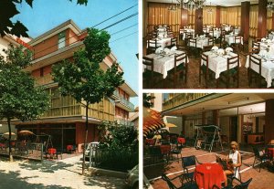 VINTAGE CONTINENTAL SIZE POSTCARD HOTEL RUBENS,, MIRAMARE DI RIMINI ITALY