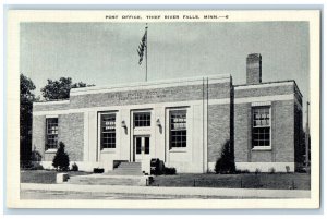 c1930's Post Office Building Thief River Falls Minnesota MN Vintage Postcard