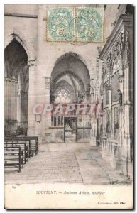 Postcard Souvigny Old Old Interior Abbey