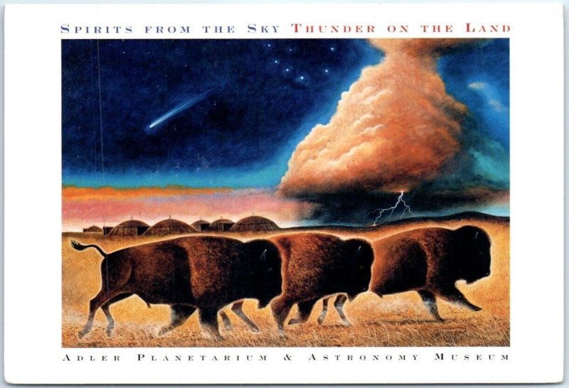 Postcard - Spirits From The Sky, Thunder On The Land, Adler Planetarium - IL