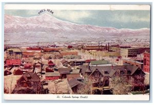 c1905's Pikes Peak Colorado Springs South Village Mountains Denver CO Postcard 