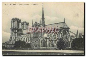 Old Postcard Notre Dame Paris The Apse