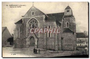 Postcard Old Church Guerande Saille Children