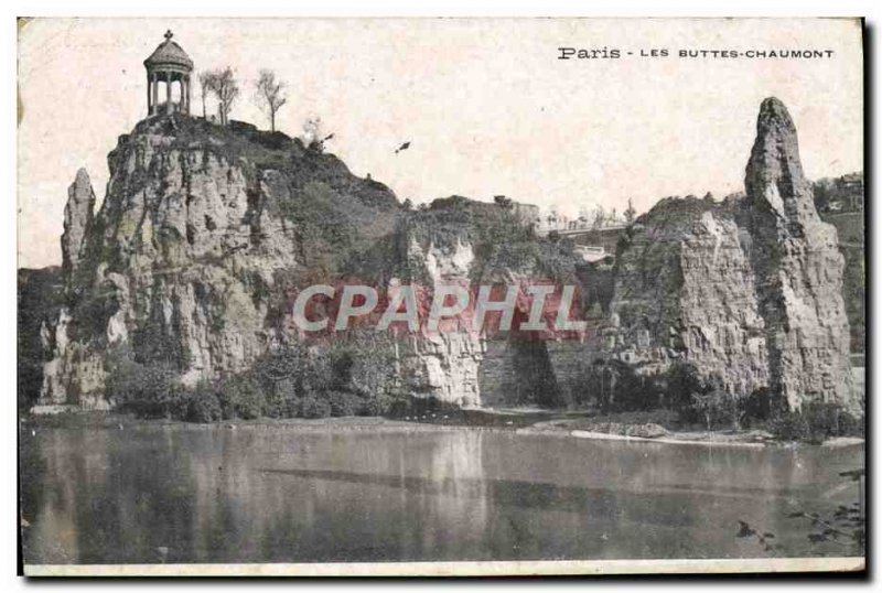 Old Postcard Paris Buttes Chaumont