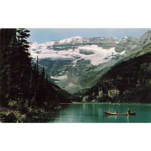 c.1960's Canoeing Lake Louise Banff National Park Postcard / 2R3-612