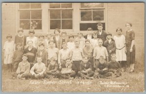 BARNESBORO PA FALLEN TIMBER SCHOOL ANTIQUE REAL PHOTO POSTCARD RPPC