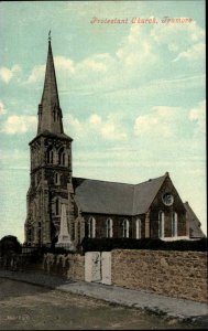 Tramore Ireland Protestant Church c1910 Vintage Postcard