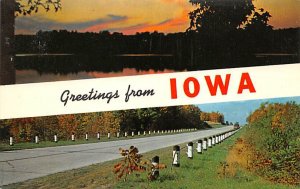 Greetings from, Iowa Postcard