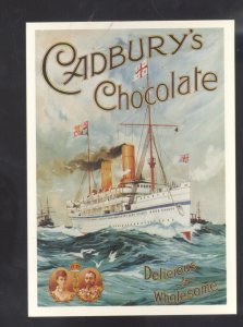 CADBURY'S CHOCOLATE WHOLESOME CANDY ADVERTISING SHIP POSTCARD