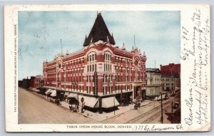 Denver Colorado~Air View Tabor Opera House Block~Vintage Postcard