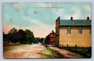 J87/ Old Washington Ohio Postcard c1910 Guernsey Main Street Store  390