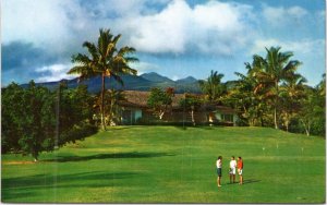 Postcard Hawaii - Hotel Hana-Maui - Kauwiki Cottage with Haleakala in background