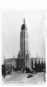 J69/ Tulsa Oklahoma RPPC Postcard c1940s Boston Ave M.E. Church 165