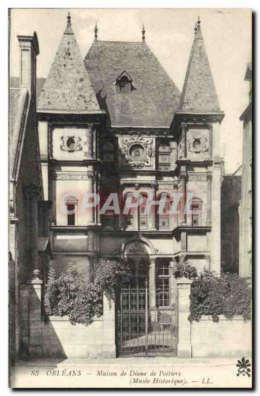 Postcard Old Orleans House of Diane de Poitiers History Museum