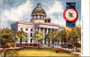 Oilette State Capitols Postcard Alabama State Capitol in Montgomery AL Unused
