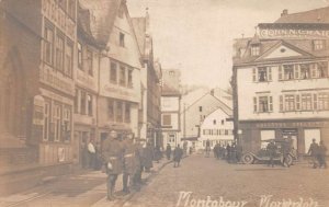 Montabaur Germany Market Place Street Scene Vintage Postcard AA68618