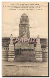 Old Postcard Besancon high monument to the memory