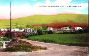 Cottages at Mountain Lake, Belvidere NJ Hand Colored Vintage Postcard M63