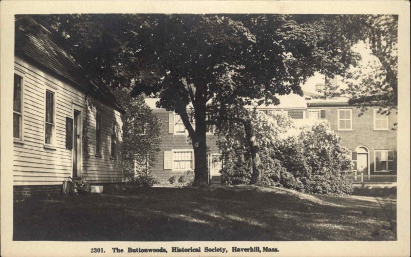 Haverhill Massachusetts MA Buttonwoods Historical Society Vintage RPPC Postcard