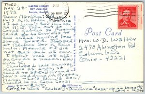 Forsyth Georgia 1972 Postcard Hardin Library Tift College