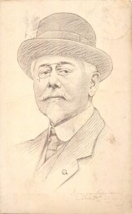 B502 Historical figure drawn portrait Belgium postcard 1925