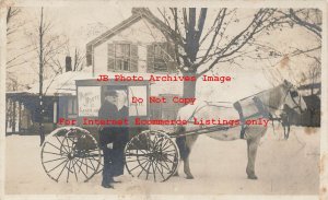 MI, Sand Lake, Michigan, RPPC, US Mail RFD Post Office Wagon, 1908 PM, Photo