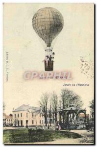 Old Postcard Verviers Ballon Dirigeale Garden of Ballon & # 39harmonie