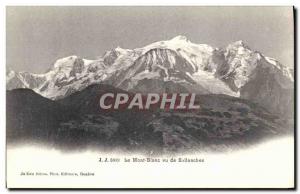 Old Postcard Chamonix Mont Blanc Seen from Sallanches