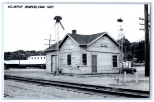 c1980 ICG Depot Denison Iowa IA Railroad Train Depot Station RPPC Photo Postcard
