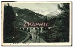 Old Postcard Semmering Kalte Rinne Mit Raxalpe