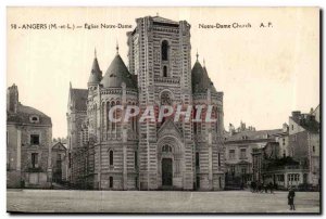 Angers Postcard Old Church of Our Lady