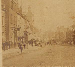 1908 RPPC High Street Jockey Club Newmarket Suffolk England Real Photo Postcard