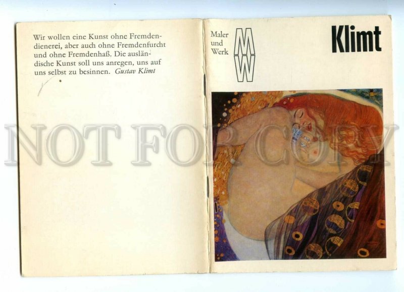 494130 1977 year artist Gustav Klimt in German illustrative book 32 pages